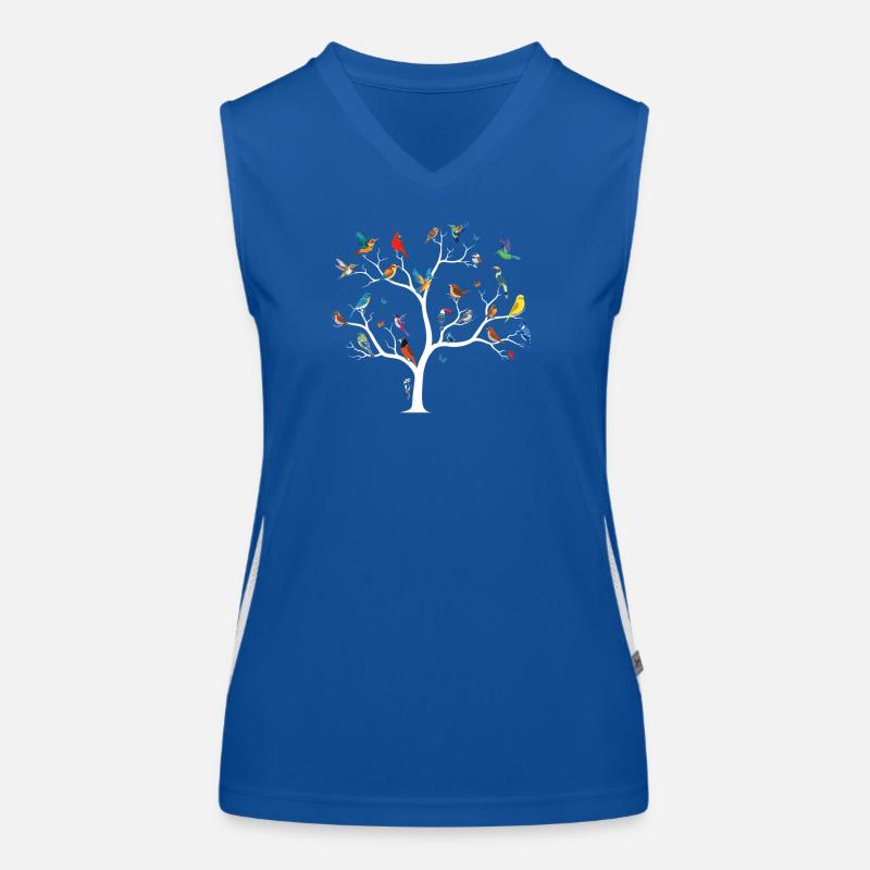 Bird Watching Birding Bird Watcher Vogel-Nerd Funktionelles Kontrast-Tank Top für Frauen