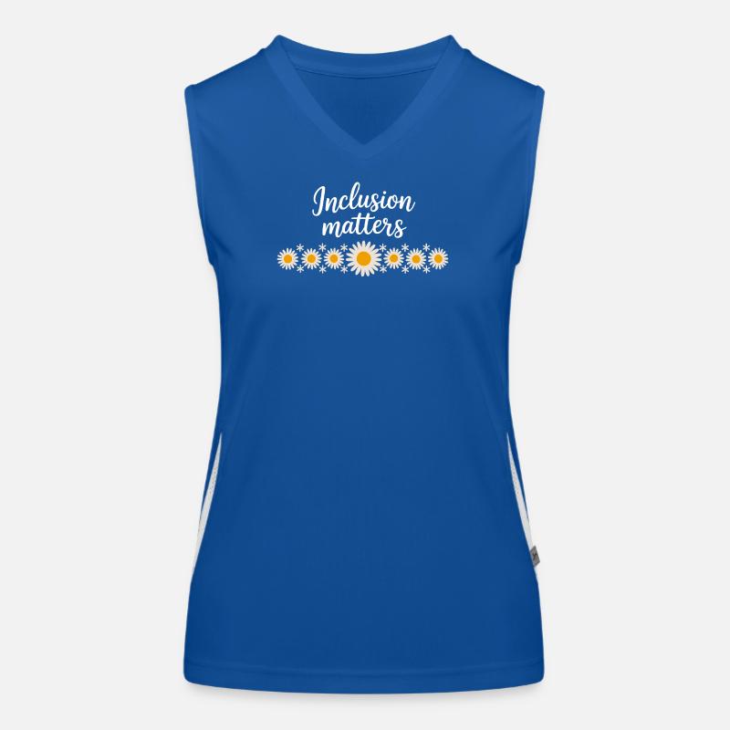 Inclusion matters mit Blütenkette Funktionelles Kontrast-Tank Top für Frauen