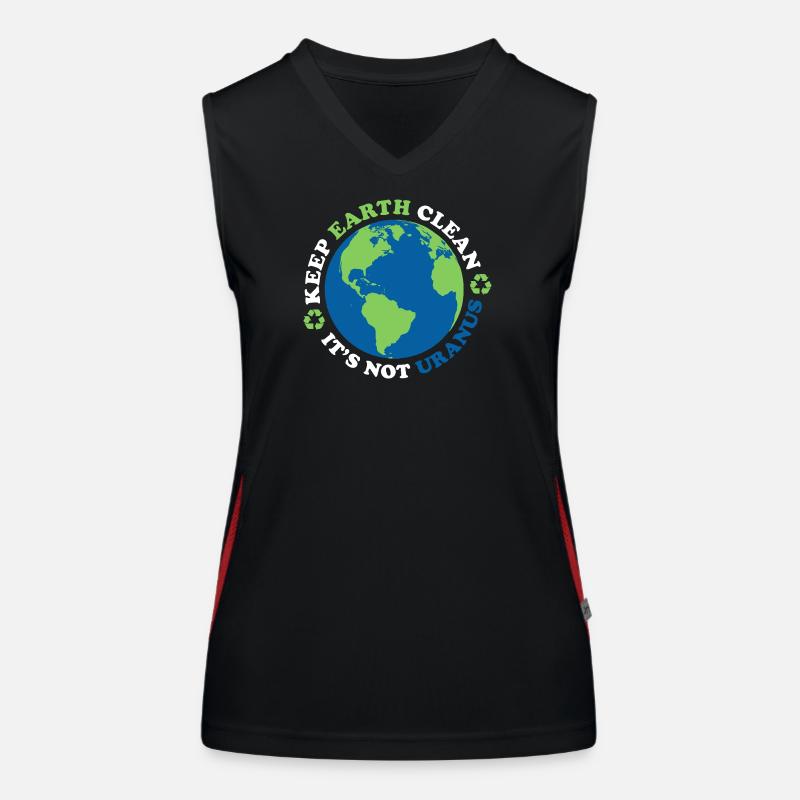 Keep The Earth Clean, It's Not Uranus Women's Functional Contrast Tank Top