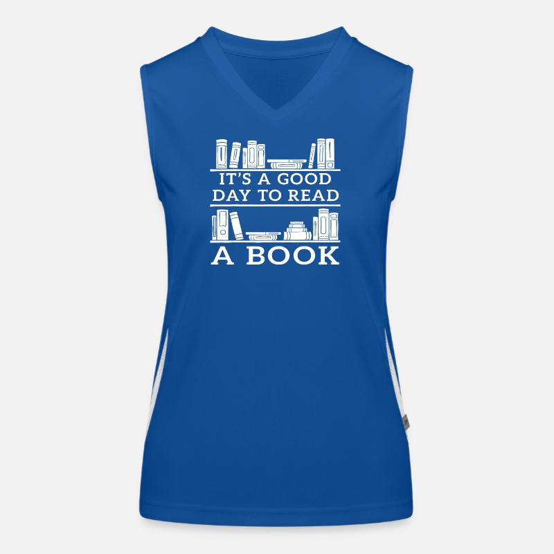 Its a Good Day to Read a Book Women's Functional Contrast Tank Top