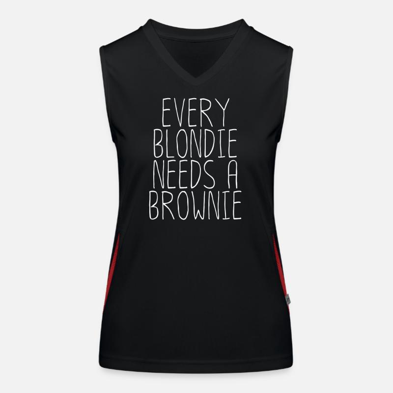 Every Blondie Needs A Brownie Shirt Funktionelles Kontrast-Tank Top für Frauen