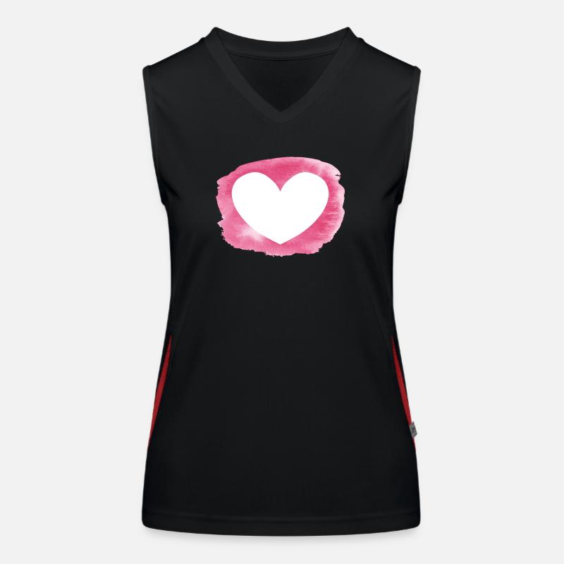 Heart - personalizable Women's Functional Contrast Tank Top