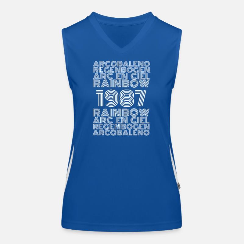 Rainbow 1987 Funktionelles Kontrast-Tank Top für Frauen