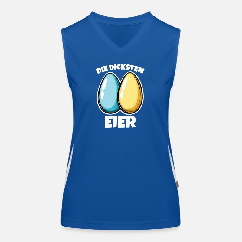 Dicke Eier die dicksten Eier Ostereier Funktionelles Kontrast-Tank Top für Frauen