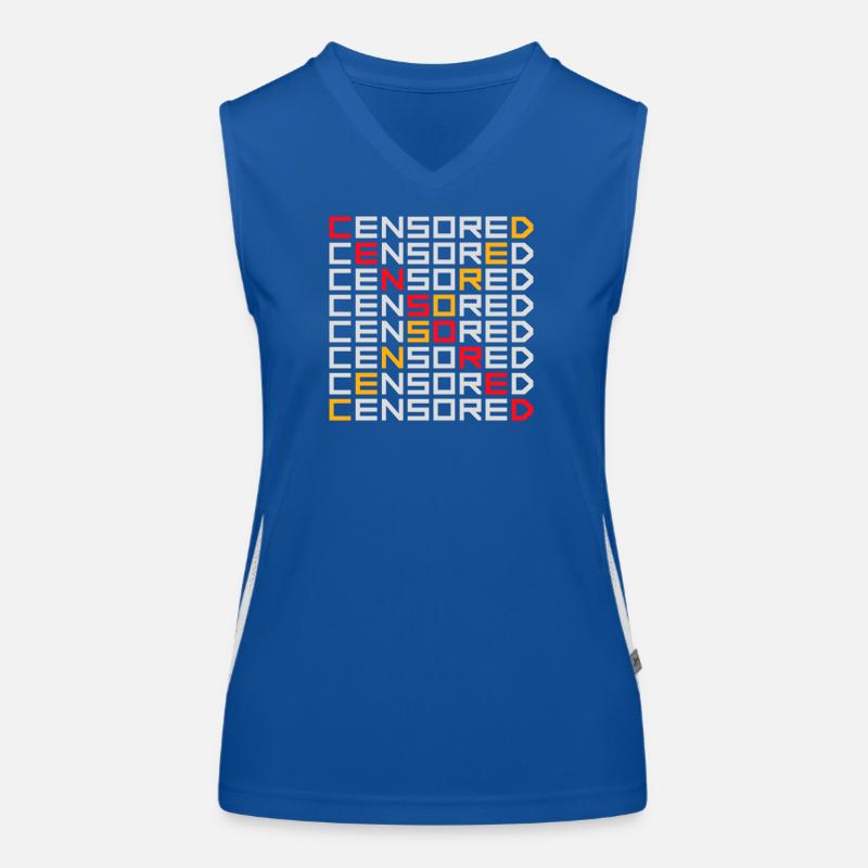 Déclaration drôle censurée Logo de la liberté Débardeur respirant contrasté Femme