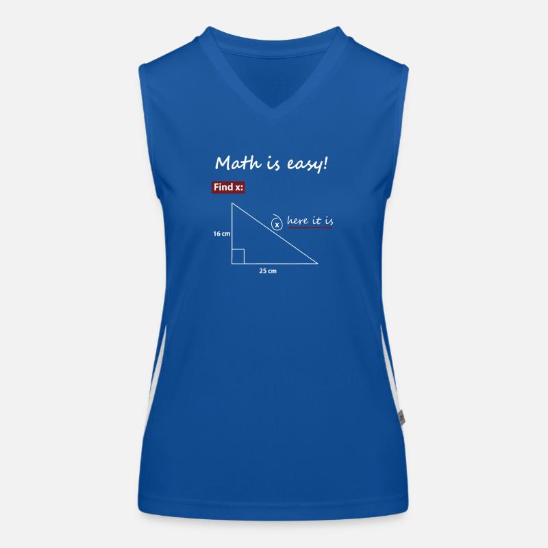 Find X Triangle Math Art Funktionelles Kontrast-Tank Top für Frauen