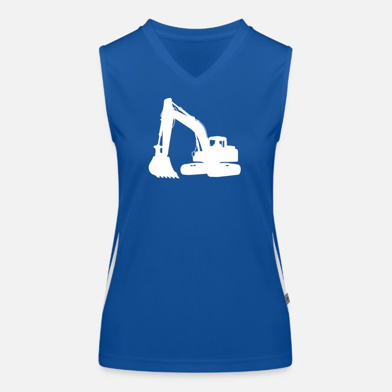Silhouette d’excavatrice pour la conception de bâtiments Débardeur respirant contrasté Femme