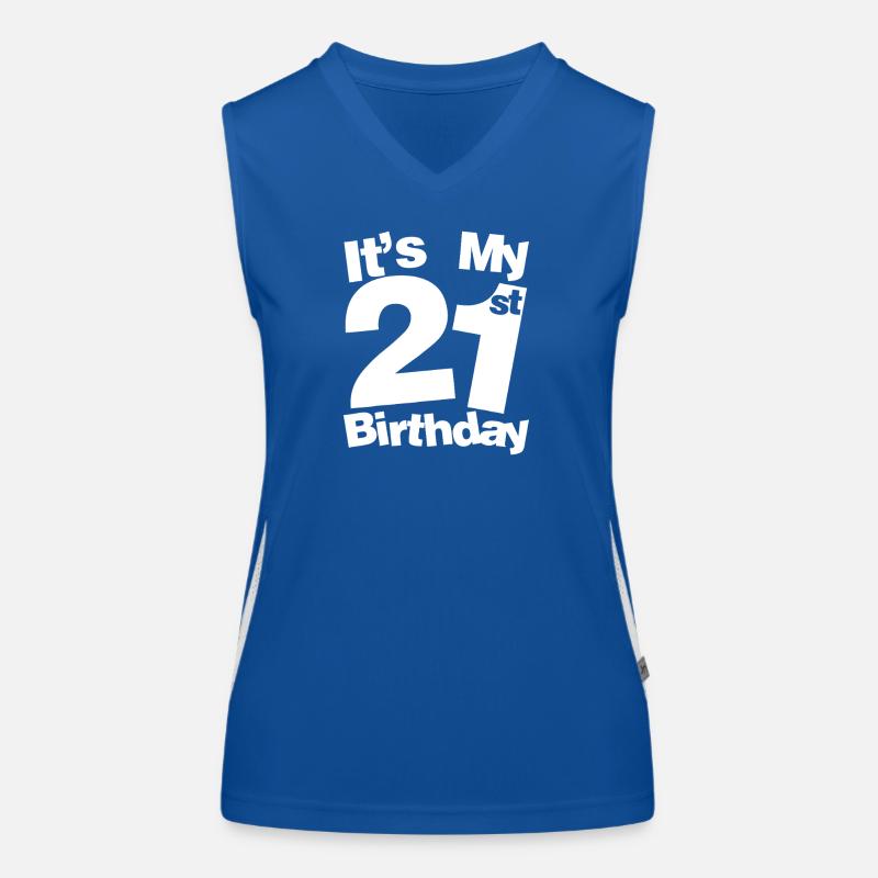 C’est mon 21e anniversaire Typographie audacieuse Débardeur respirant contrasté Femme