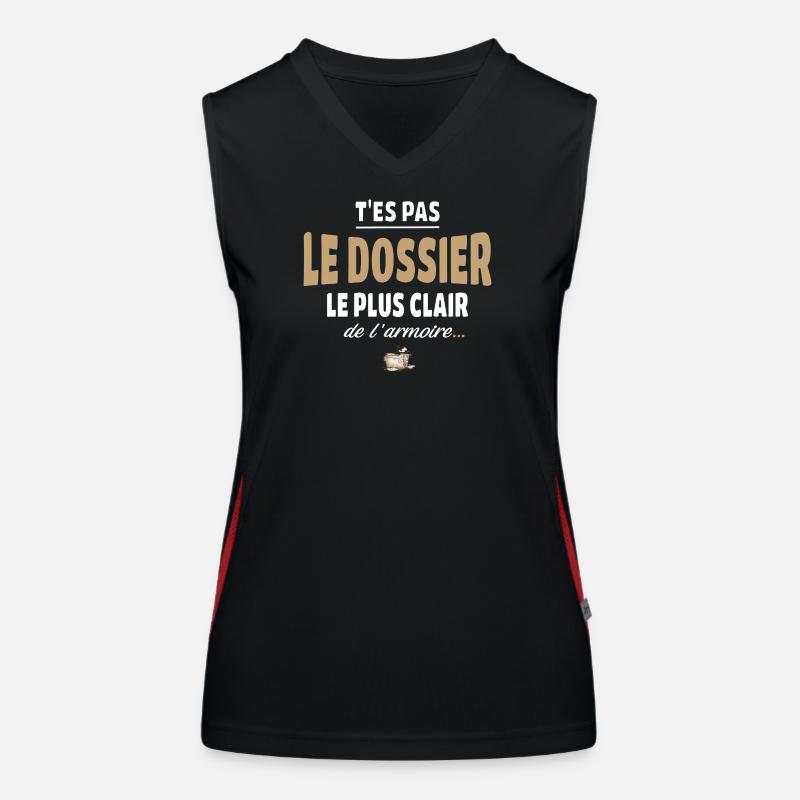 T’es pas le dossier le plus clair de l’armoire Débardeur respirant contrasté Femme