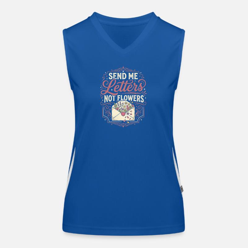 Army Ehefrau Send Me Letters Not Flowers Funktionelles Kontrast-Tank Top für Frauen