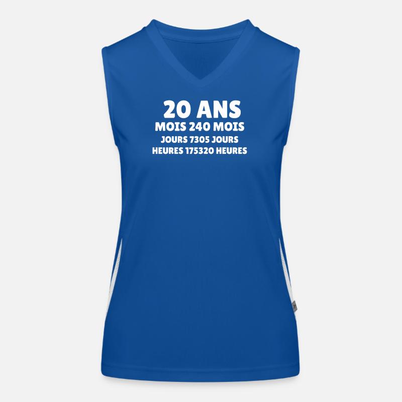 20 Ans Joyeux Anniversaire Débardeur respirant contrasté Femme