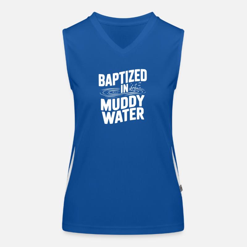 Baptisé dans des eaux boueuses Débardeur respirant contrasté Femme
