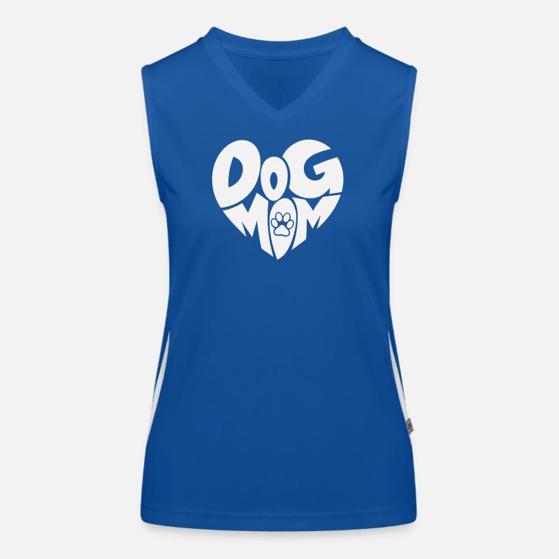 Hundemama Herzpfote Funktionelles Kontrast-Tank Top für Frauen