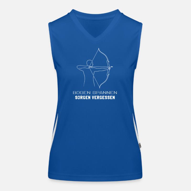 Bogenschießen Spruch - Bogenschütze Minimal Funktionelles Kontrast-Tank Top für Frauen