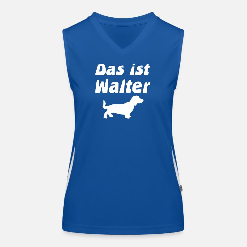 Dackel Funktionelles Kontrast-Tank Top für Frauen