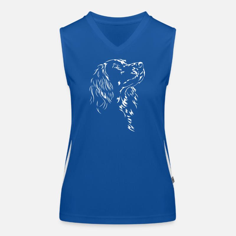 Gordon Setter Silhouette Jagdhunde Hunde Wilsigns Funktionelles Kontrast-Tank Top für Frauen