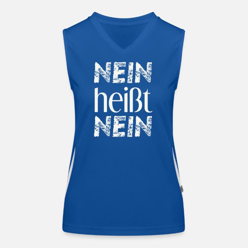 Nein heißt Nein Geschenkidee Feminismus Consent  Funktionelles Kontrast-Tank Top für Frauen