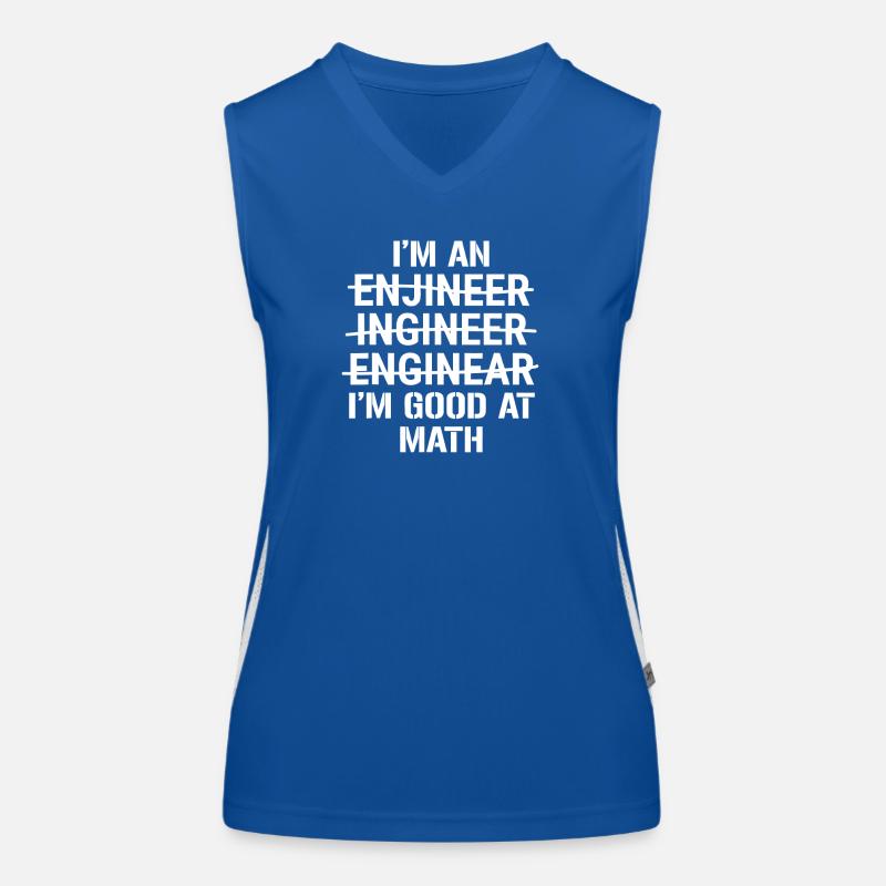 Ich bin Ingenieur – gut in Mathe Funktionelles Kontrast-Tank Top für Frauen