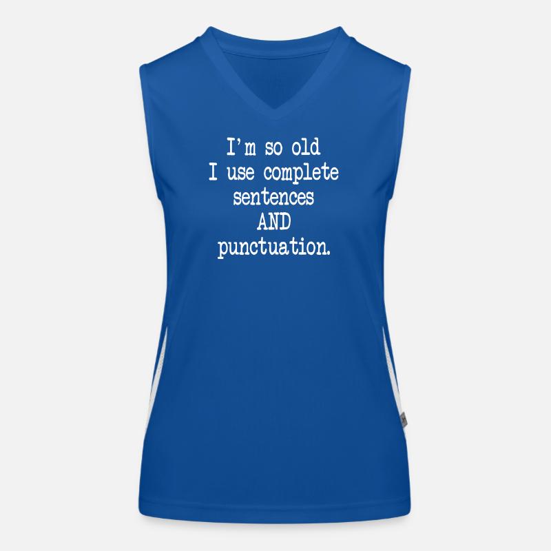 Old Enough for Complete Sentences Women's Functional Contrast Tank Top