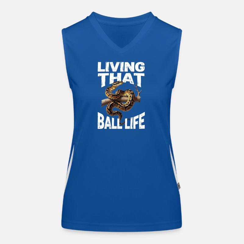 Königspython Schlangen Liebhaber Terrarium Python Funktionelles Kontrast-Tank Top für Frauen