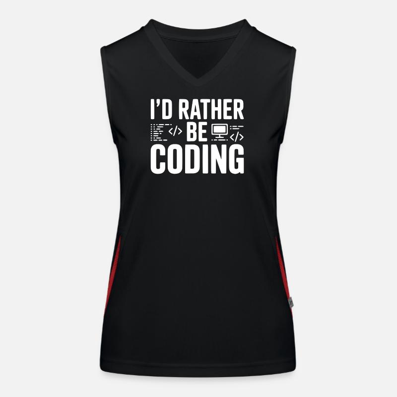 Je préfère coder Débardeur respirant contrasté Femme