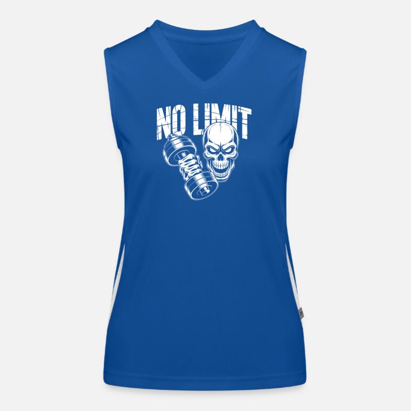 No Limit Skull Kraft-Design Funktionelles Kontrast-Tank Top für Frauen
