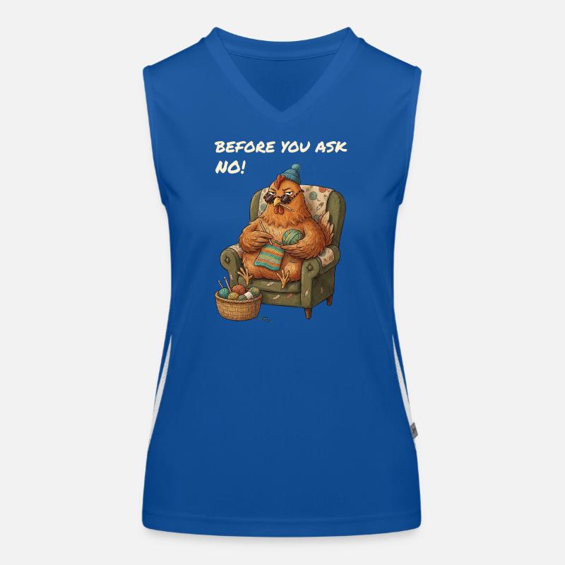 Funny Saying Chicken Crochets Women's Functional Contrast Tank Top