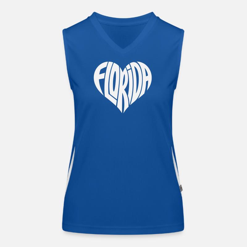 Florida Heart Typo Women's Functional Contrast Tank Top
