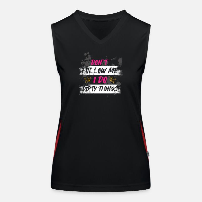 Courses de boue Schlammlauf Dirty Run Dirty Things Débardeur respirant contrasté Femme