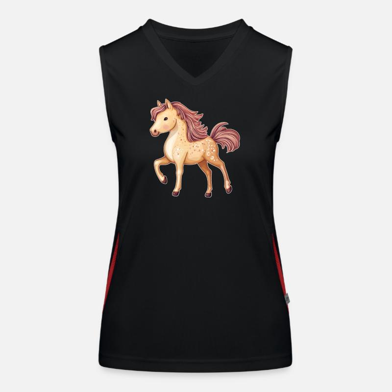 Cheval mignon Débardeur respirant contrasté Femme