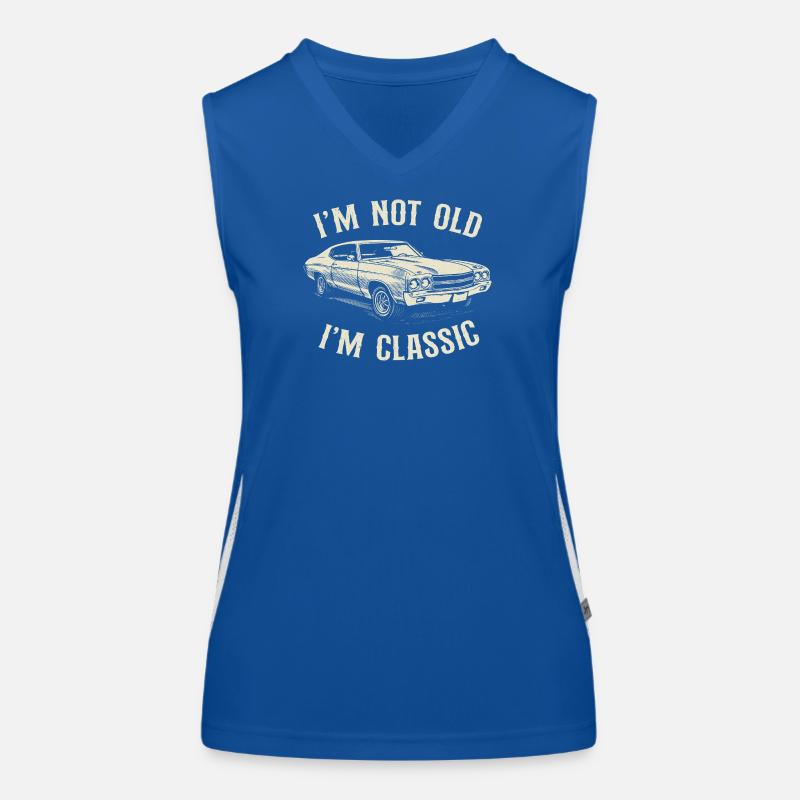 Ich bin nicht alt, ich bin Oldtimer-Papa-Humor Funktionelles Kontrast-Tank Top für Frauen