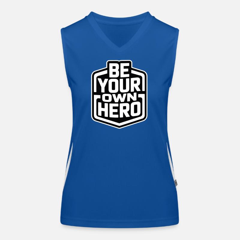 Sei dein eigener Held Funktionelles Kontrast-Tank Top für Frauen