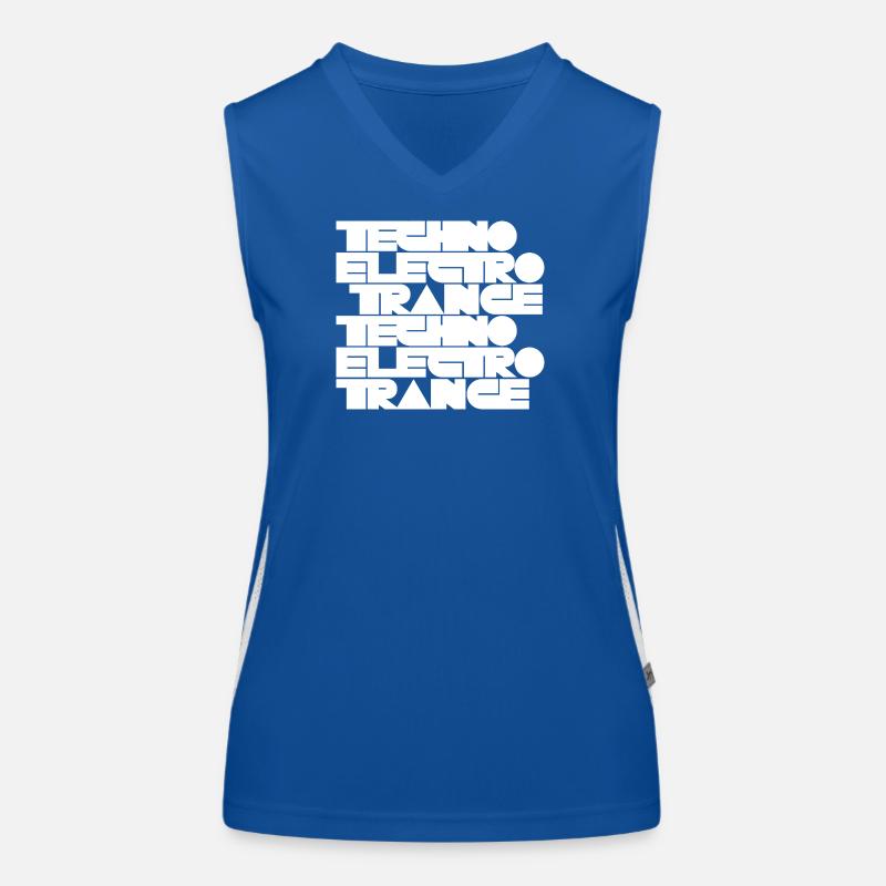 Techno Electro Trance Musik Funktionelles Kontrast-Tank Top für Frauen