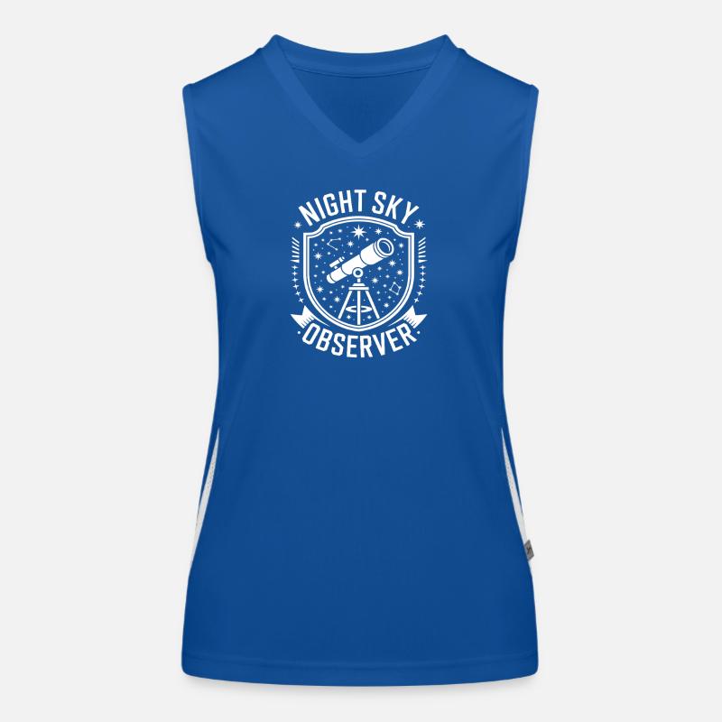 Night Sky Teleskop Sternengucker Funktionelles Kontrast-Tank Top für Frauen