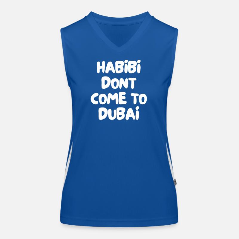 Habibi ne vient pas à Dubaï Débardeur respirant contrasté Femme