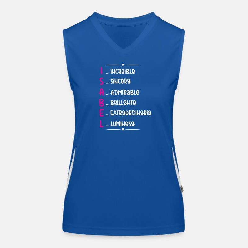 Isabel Name Personalized Gift Women's Functional Contrast Tank Top