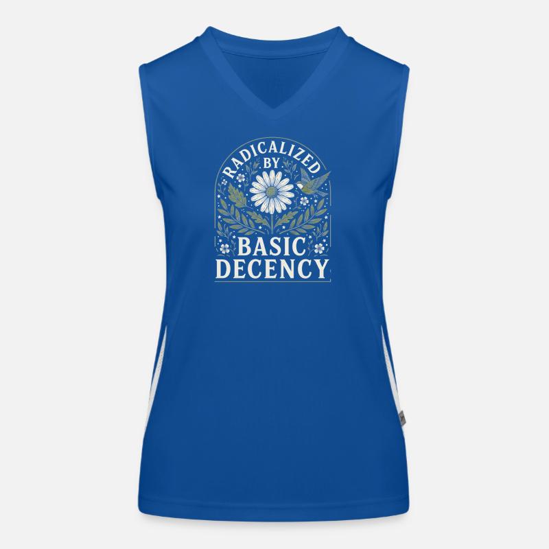 Radicalized by Basic Decency Vintage Blumen Design Funktionelles Kontrast-Tank Top für Frauen