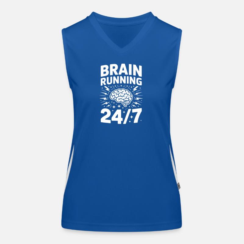 Brain Running ADHS Chaos Funktionelles Kontrast-Tank Top für Frauen