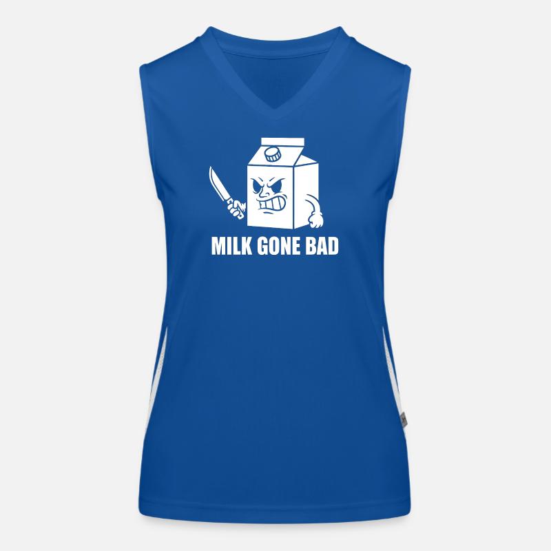 Milk Rotten Rage Cartoon Women's Functional Contrast Tank Top