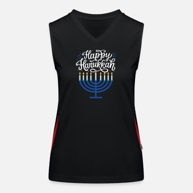 Joyeux Menorah de Hanoucca Débardeur respirant contrasté Femme