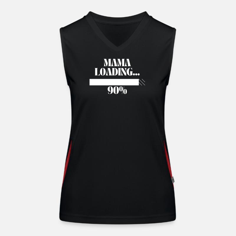 Mama Loading Funktionelles Kontrast-Tank Top für Frauen