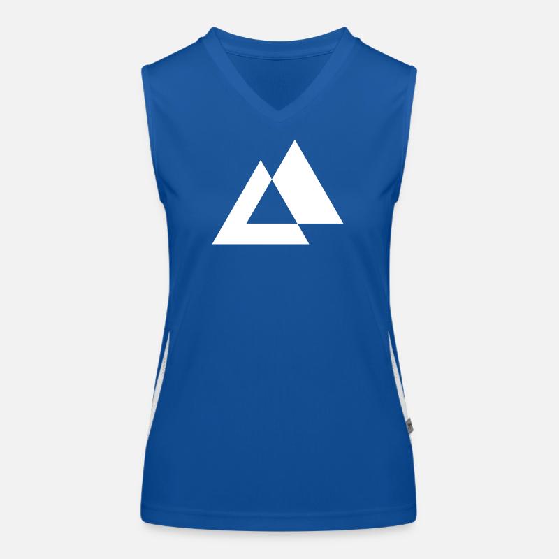 Conception des triangles géométriques Débardeur respirant contrasté Femme