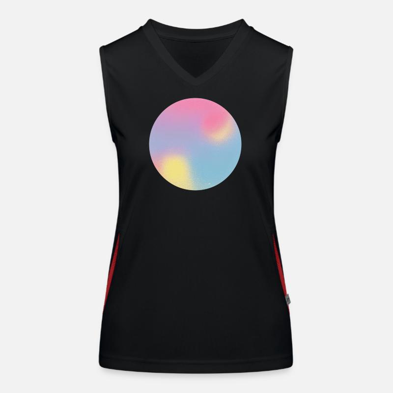 Aura Check Pastel Gradient Sphere Women's Functional Contrast Tank Top