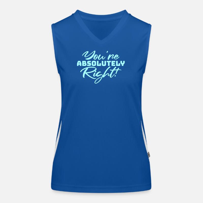 You're Absolutely Right Funny Sarcastic AI Logo Women's Functional Contrast Tank Top