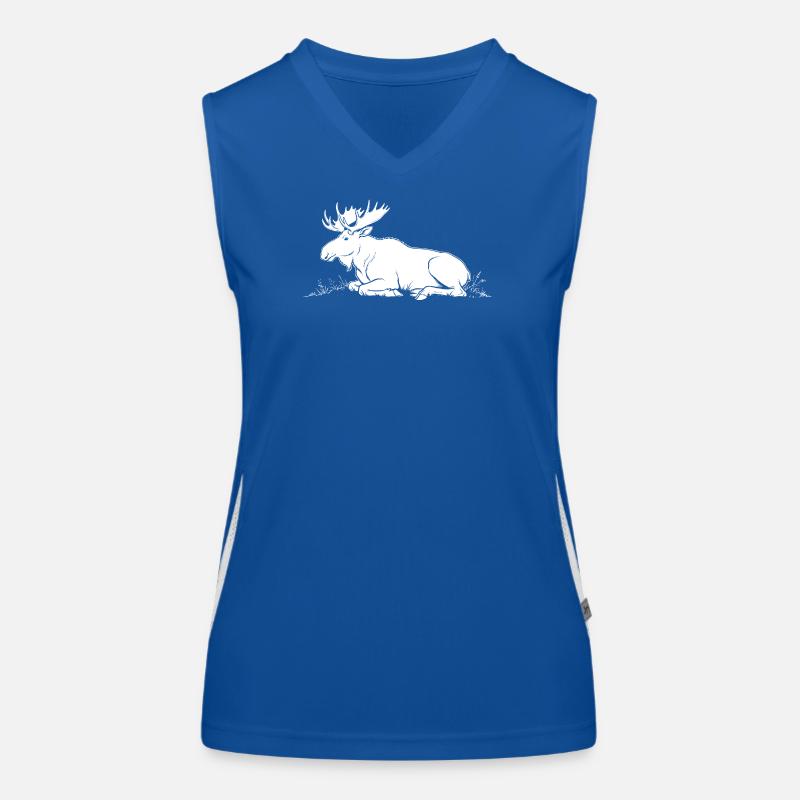 Elch Funktionelles Kontrast-Tank Top für Frauen