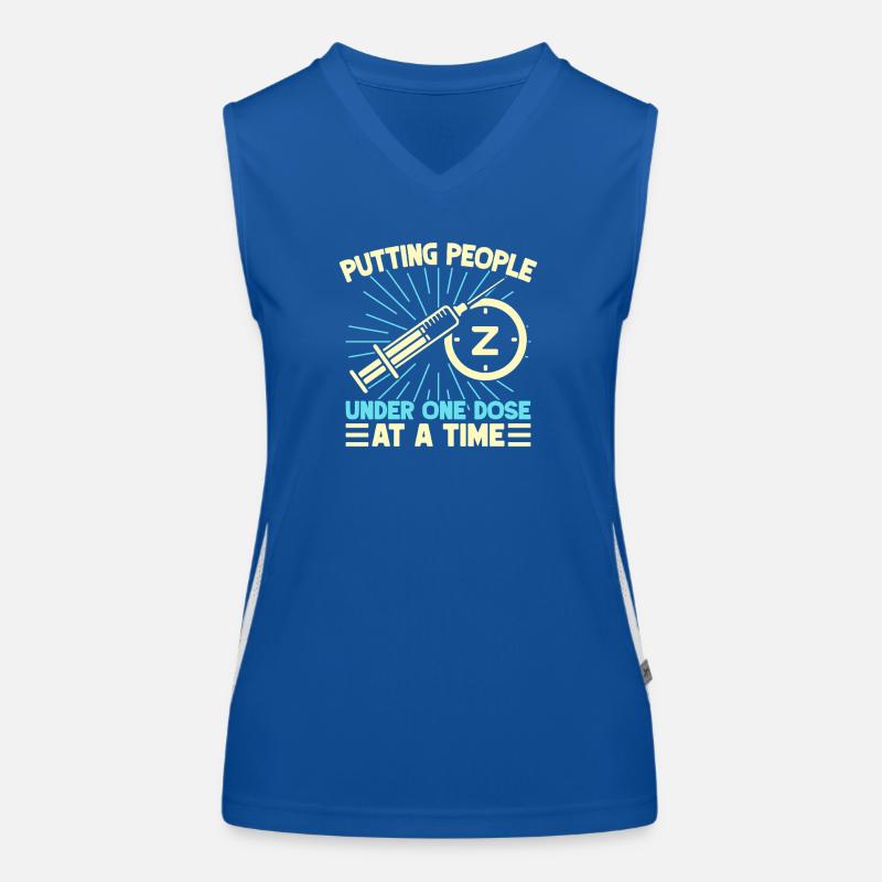 Anesthesiologist Putting People One Dose Funktionelles Kontrast-Tank Top für Frauen