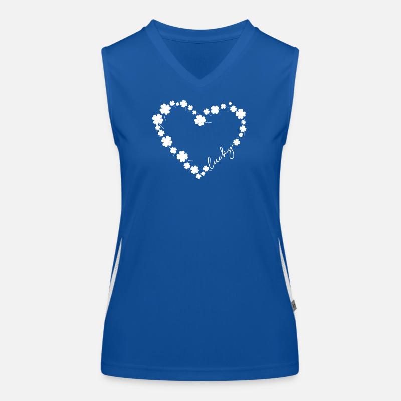 Clover Herz des Glücks Funktionelles Kontrast-Tank Top für Frauen