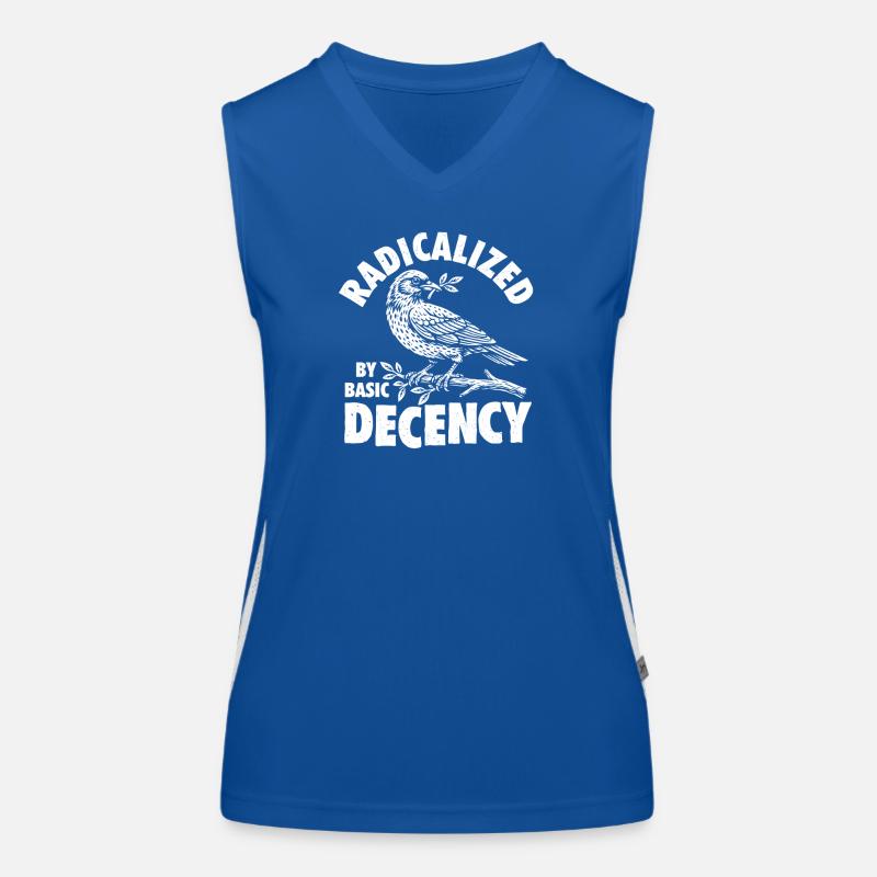 Radicalized Basic Decency Social Justice Kindness Women's Functional Contrast Tank Top