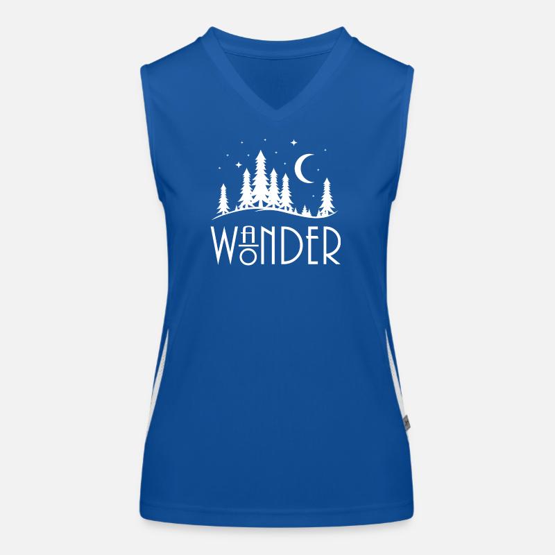 Wander Forest Night Silhouette Women's Functional Contrast Tank Top