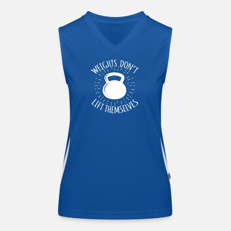 Gewichte heben sich nicht von selbst Funktionelles Kontrast-Tank Top für Frauen